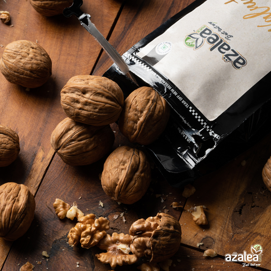 Azalea Nuts Premium In-Shell Walnuts 250gm – Inshell Walnut | Whole california Akhrot | Natural Brain Food
