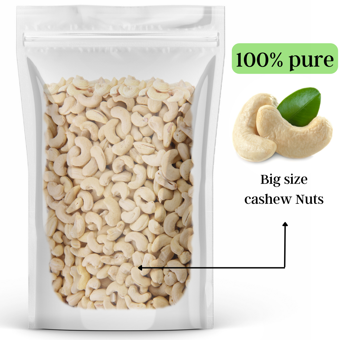 Azalea Nuts Premium Goa Cashews 250gm – WW320 | Whole Crunchy Kaju | No Preservatives